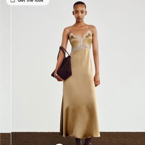 Reformation Ericka Silk Dress Yellow - Size 4